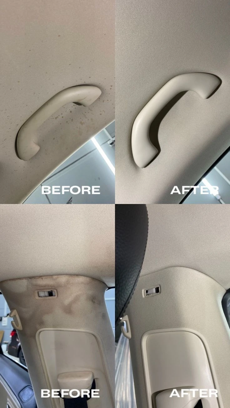 Headliner cleaning detail — supplied reference photograph